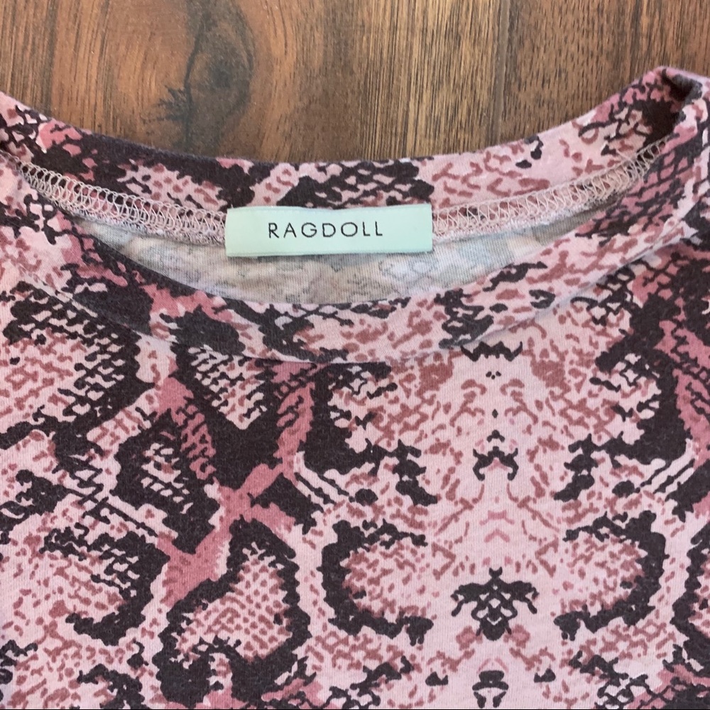 Ragdoll Cropped Long Sleeve Tee Rose Python S - image 2